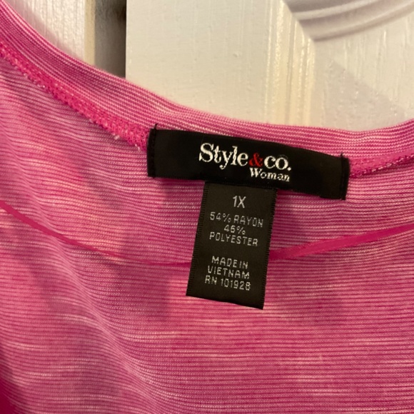 Women’s Style & Co. red blouse 1X - Picture 2 of 4